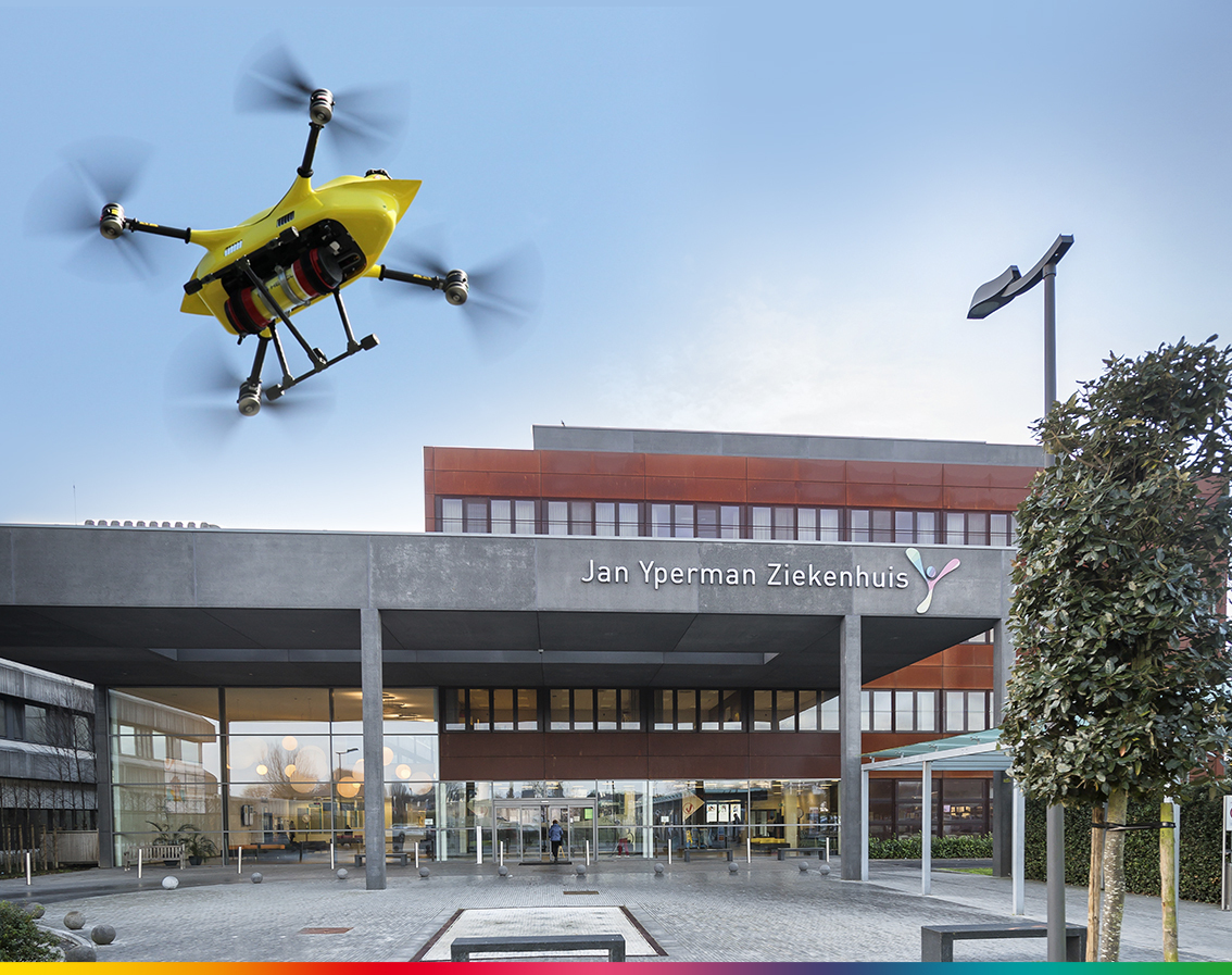 volledig geautomatiseerde drone voor Jan Yperman Ziekenhuis
